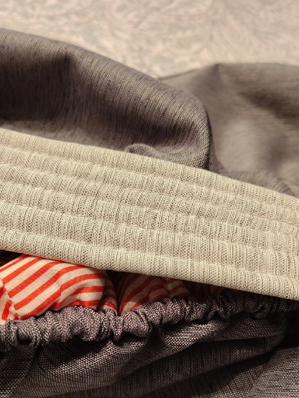 Top Paw Heather Gray Sling Carrier with Orange-Striped Lining